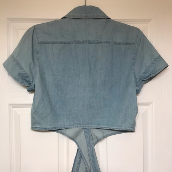 F21 denim style crop top - Picture 2 of 2